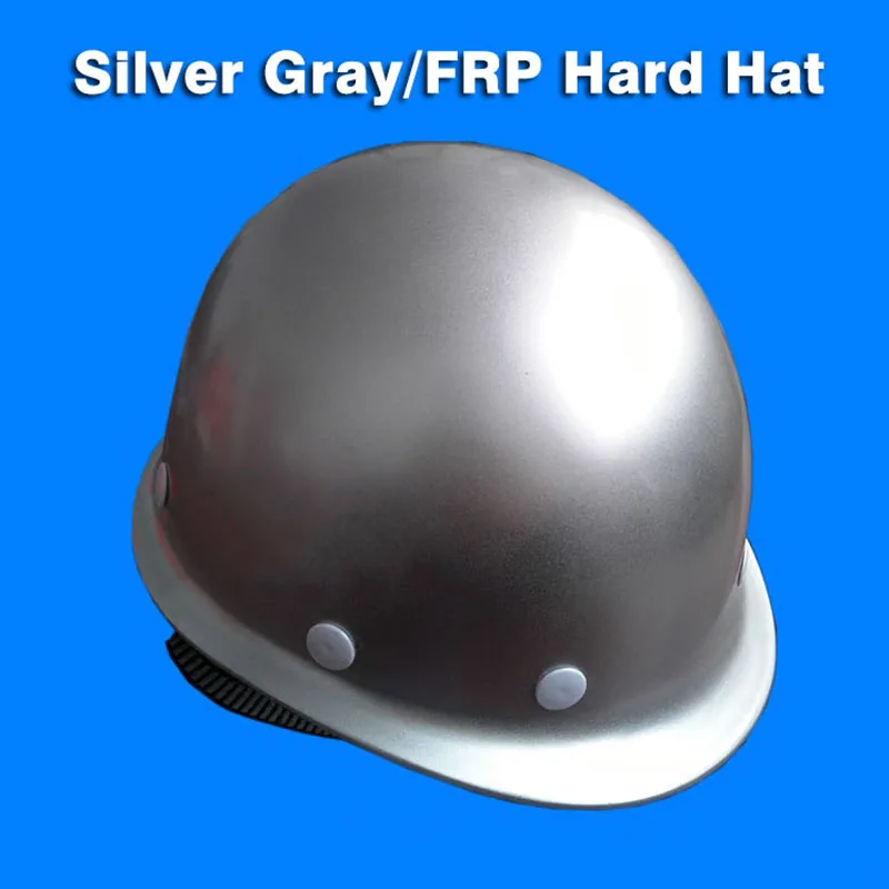 FRP Hard Hat DIY Silver Gray Safety 