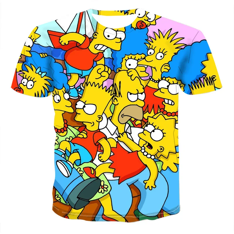 

Summer new short sleeve T-shirt Simpson printing 3D men's women's T-shirt casual Harajuku cartoon funny T-shirt streetwear s-6xl