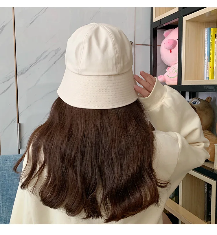 New Fashion Women's Black White Solid Bucket Hat Fisherman Hat Summer Panama Cap Beach Sun Fishing Boonie Hat