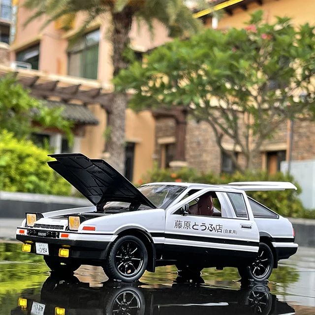1:20 Movie Car INITIAL D Toyota AE86 Alloy Car Model Diecast & Toy Vehicles Metal Car Model Simulation Sound Light Kids Toy Gift 3