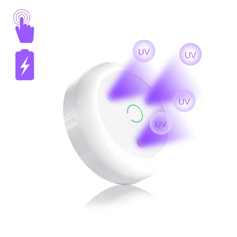 

Ultraviolet Sterilization Wardrobe Light Toilet Light Portable Home USB Rechargeable Shoe Cabinet Disinfection Lamp