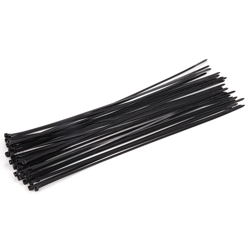 100PCS Nylon Cable Ties 4*300cm Black Cable Wire Ties Self Locking Zip Ties Self Locking Nylon Cable Tie