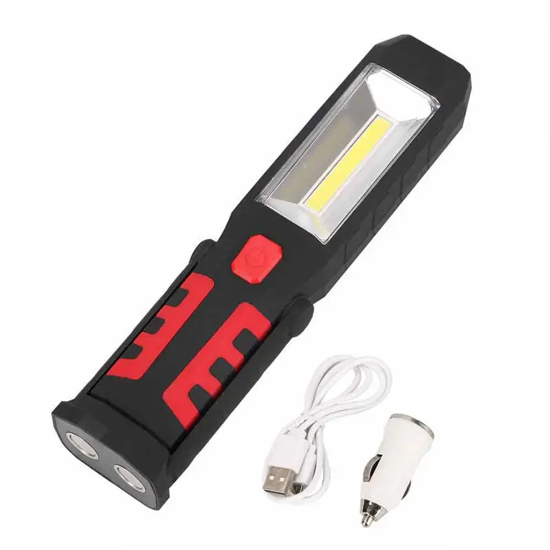 

LED Work Light Rechargeable Technology Work Light COB LED Inspection Lamp Hand Torch with USB Charging Port Pivoting Magnetic fo