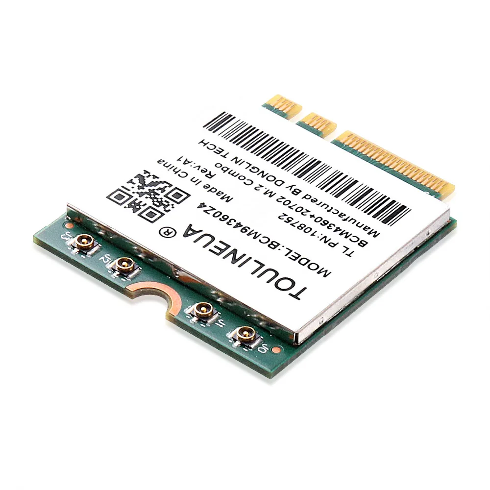 Wlan + Bluetooth Cartão para Macos Broadcom g n ac 4.0 m. 2 Ngff Banda Dupla Dw1830 Bcm94360z4 1300mbps 802.11a - 3 High Quality Computador e Escritório