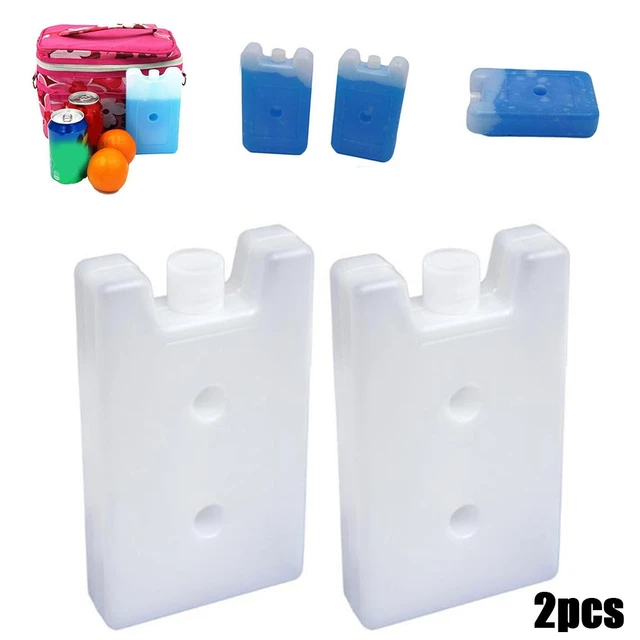 2pcs Empty Ice Pack 400ml Plastic Long Lasting Reusable Ice Block