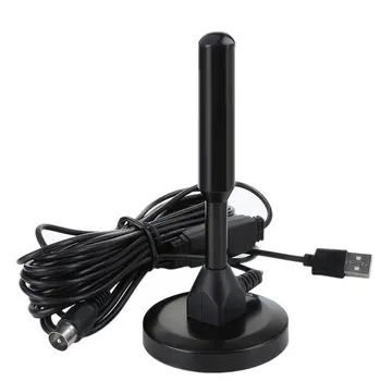 

Indoor DVB-T HD TV Antenna Indoor Black Television USB Amplifier Digital Ground Wave Hdtv DTMB Car TV Aerial Antenna