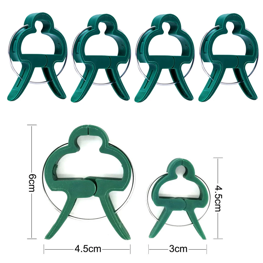30/50/100pcs Reusable Plant Clips 4.5*3cm/6x4.5cm Plant Stems Stalks Vines Climb Fixed Clamp for Gardening Seedling Bracket Tool