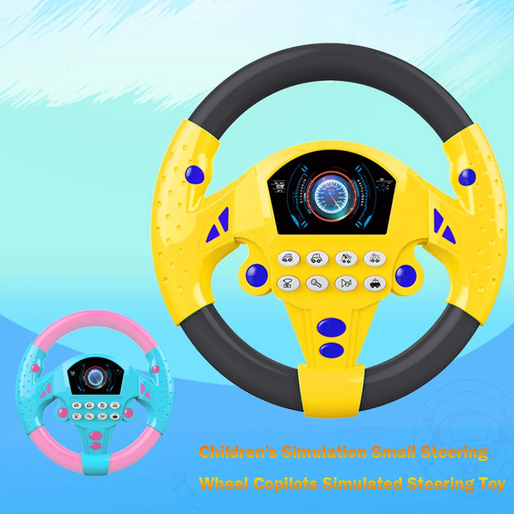 

Children's Toy Simulation Small Steering Wheel Copilots Simulated Steering Toy Wheel Early Education Sounding Toy Kid Toys Gift