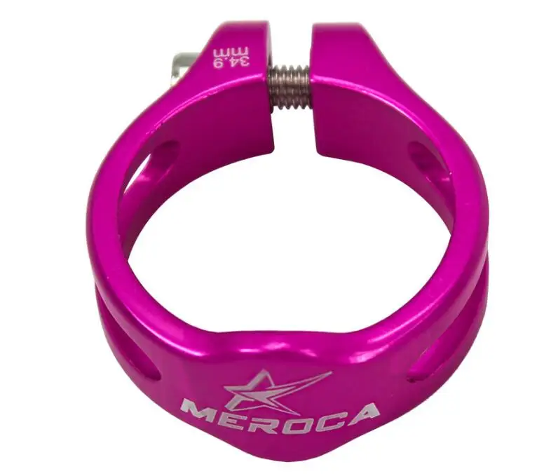 pink MEROCA MTB горный велосипед, ультра-светильник, алюминиевый сплав, замок, подседельный штырь, подседельная трубка, Зажим 34,9 мм, подходит для 31,6 мм подседельной трубы - Цвет: pink