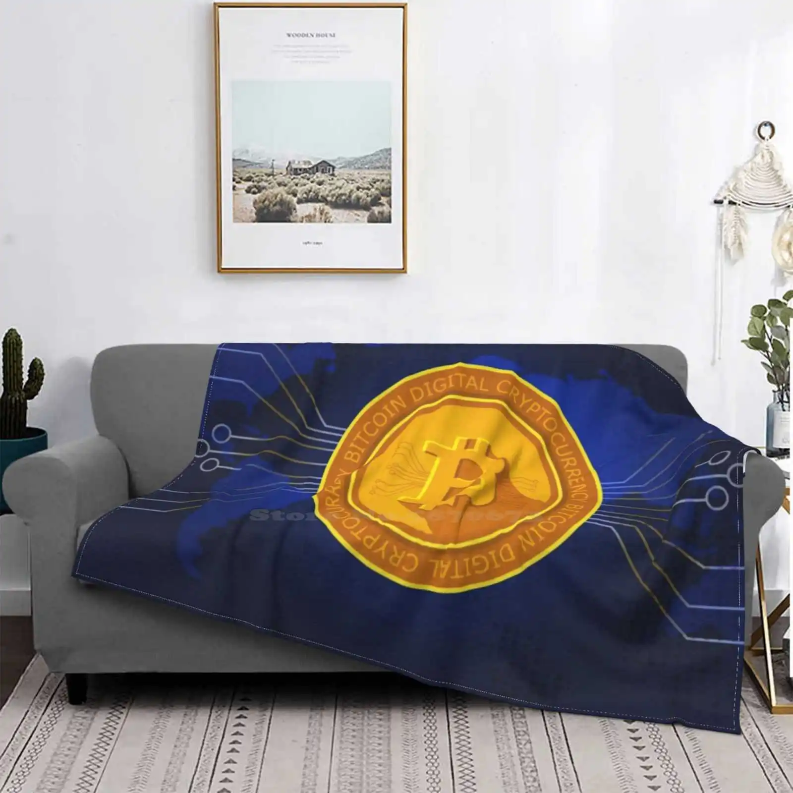 Golden Bitcoin Worldwide Best Seller Room Household Flanella Coperta Matrix Neo Hacker The Matrix Computer Cyber Cyberspace