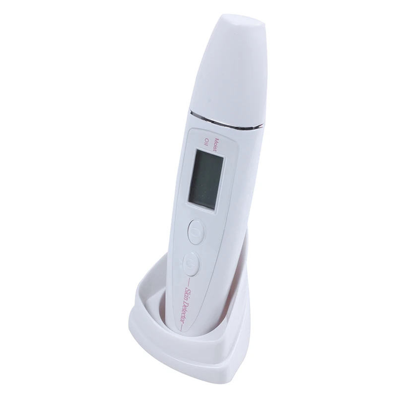 

Lcd Digital Skin Moisture Meter Skin Care Tester Moisture Oil Content Analyzer Monitor Detector Face Care Tool Monitoring White
