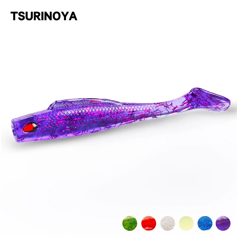 TSURINOYA приманка для рыбалки TS1705 8 см 4 г 5 шт. Мягкая с хвостом цветов подходит групп