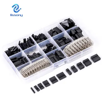 

620pcs Dupont Connector 2.54mm, Dupont Cable Jumper Wire Pin Header Housing Kit, Male Crimp Pins+Female Pin Terminal Connector