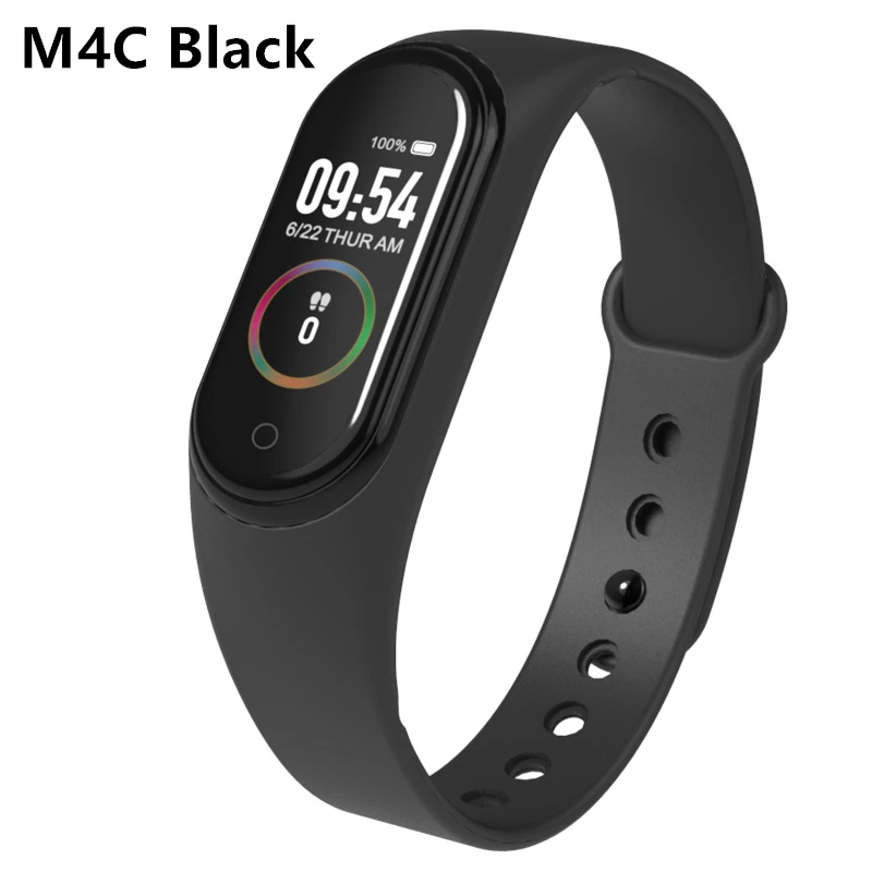Умный браслет для мужчин кровяное давление Водонепроницаемый Фитнес-Браслет Шагомер монитор сердечного ритма фитнес-трекер часы для Android IOS - Цвет: M4C Black