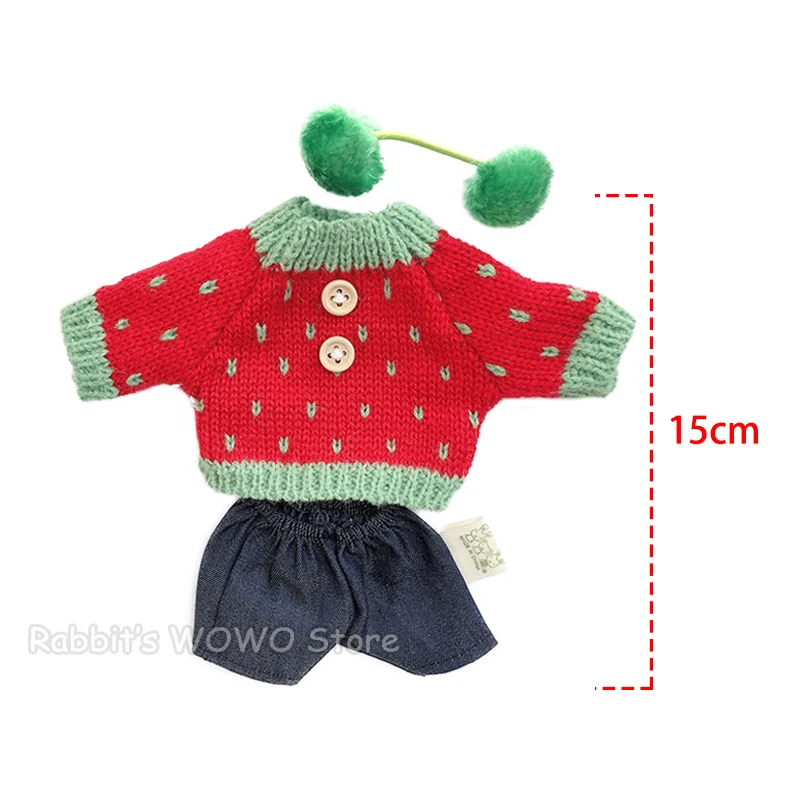 30cm Doll Clothes for Rabbit/Cat/Bear Plush Toys Skirt Sweater Suit Accessories for 1/6 BJD Dolls Gifts for Girls Children 14