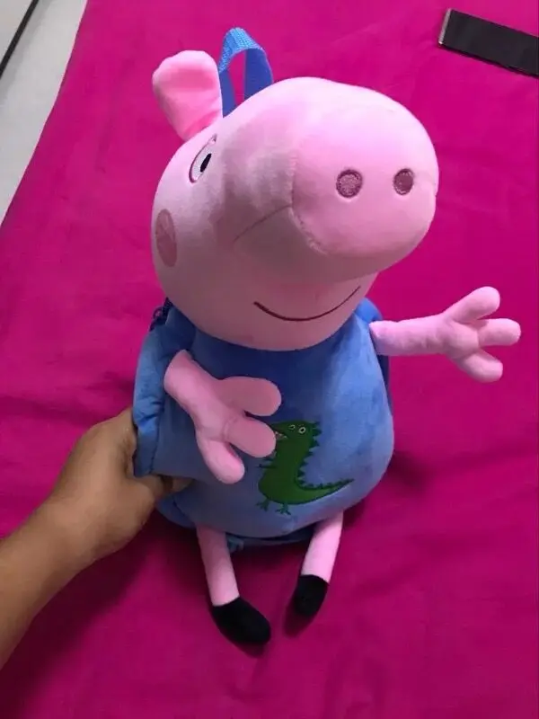 Горячая 1 шт. прибытие подлинный Свинка Пеппа PEPPA Джордж плюшевый рюкзак высокое качество мягкая плюшевая мультяшная сумка кукла для детей Детский подарок