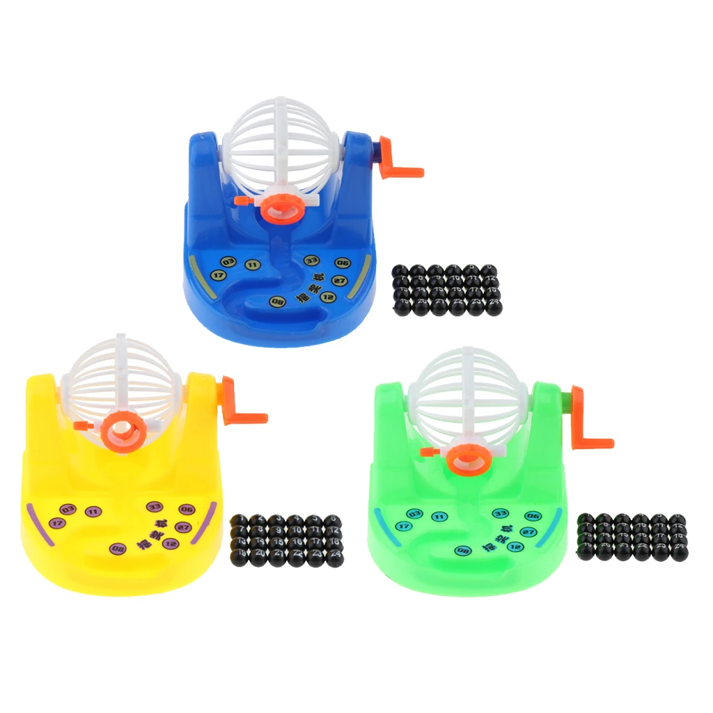 Mini Bingo Cage And Balls Set, Lottery Game Machine, Kids Interactive Toy