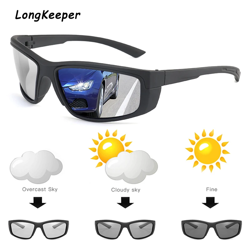 

Photochromic Sunglasses Men Polarized Driving Chameleon Glasses Male Change Color SunGlasses Day Night Vision Driving Eyewear
