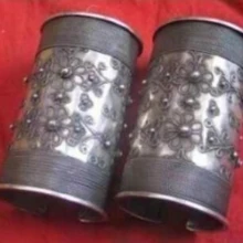 2 шт. очаровательный китайский браслет из чистого серебра Miao Размер пары можно регулировать