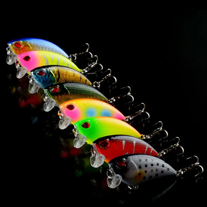 

Plastic Hard Bait 8Color 5.5cm/6.5g Depth Diving 0.3m-1m Artificial VIB Bionic Bait 6# Hook Sea Fishing Lure Outdoor