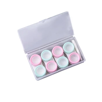 

4 Pairs Contact Lense Cases Durable Portable Lens Storage Boxes Contact Lens Containers Lens Holders For Home Work Travel