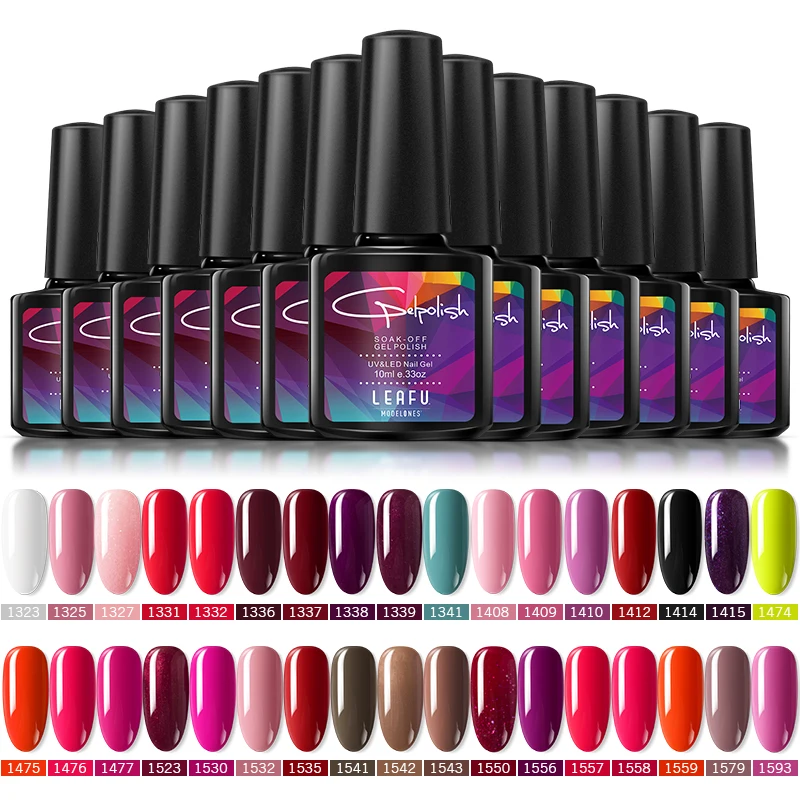 Modelones 10 мл УФ гель для ногтей отмачиваемый долговечный Гибридный лак 60 цветов