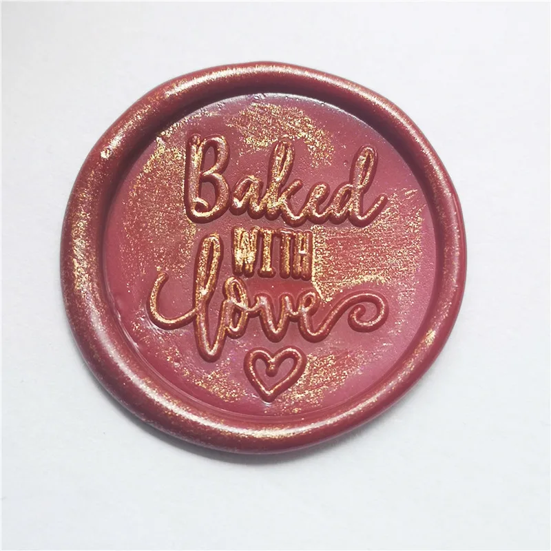Baked with love brass stamp Cake bread wax seal sramp DIY Ancient Seal Retro Stamp Personalized Wax Sealing Exquisite Paint | Дом и сад