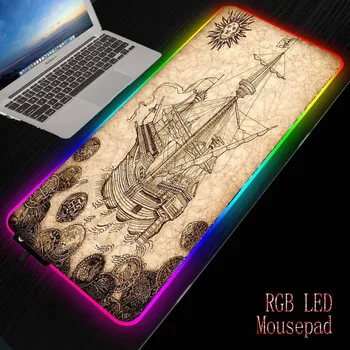 

MRGBEST Ship map Mouse Pad Gaming Mouse Pad RGB Computer Large Mousepad XXL Mouse Pads Anime Gamer Mause Carpet 900x400 Desk Mat
