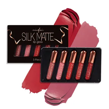 

Lip Glaze 5pcs/Set Liquid Lipstick Lip Gloss Professional Makeup Matte Lipstick Lip Kit Long Lasting Cosmetics Matt Lips