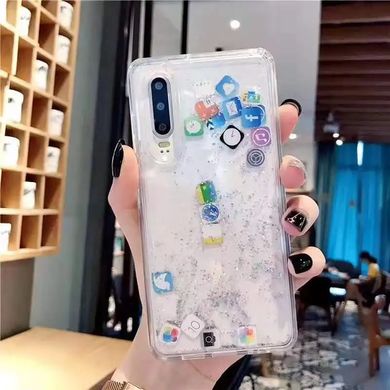 Стильные чехлы для мобильных приложений iPhone 6 7 8 Plus X XR XS Max динамические жидкие