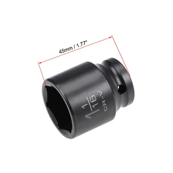 

uxcell 1/2-Inch Drive by 1-1/16Inch Shallow Impact Socket, Cr-V, 6-Point