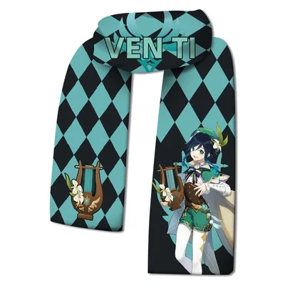 Anime Genshin Impact Scarfs Keqing Zhongli Diluc Venti Klee Qiqi Lumine Eula Hu Tao Morax Cosplay Props Plush