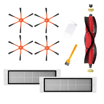 

1x Detachable Main Brush+4x Orange 6-Arm Side Brush+2x Filter+2x Cleaning Brush for Xiaomi / Roborock S50 S51 S55 S5 S6 Robot Va