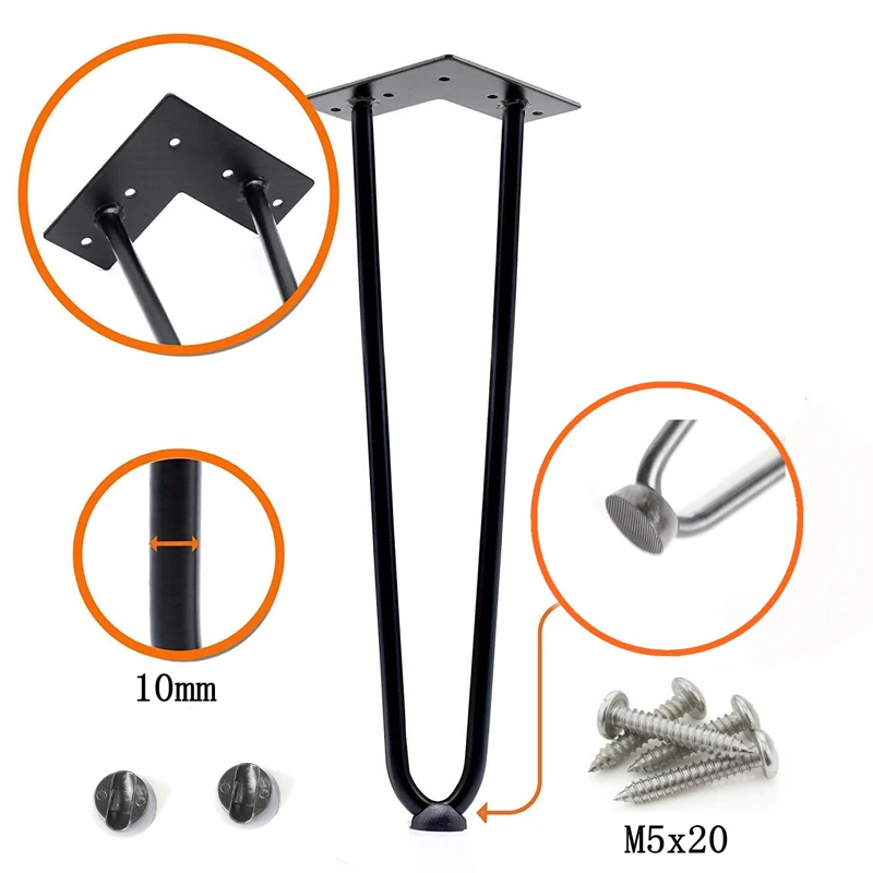 Pаспродажа 4 шт. 4 28 дюймов металлическая шпилька настольная ножка стола полностью железный провод опорная ножка для диван шкаф стулья DIY ручной работы ...