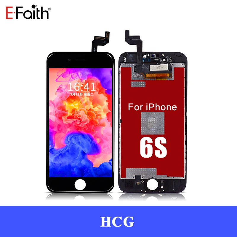 10 шт./лот E-Faith HCG качество высокое насыщенность цвета ЖК-дисплей для iPhone 6 6G 6S 6P 6SP Plus ЖК-дисплей экран чувствительный сенсорный - Цвет: HCG 6S Black