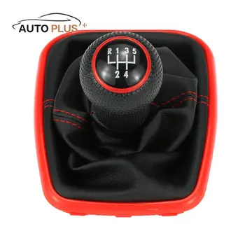 

5 Speed Gear Shift Knob Gaitor Boot Cover PU Leather Dustproof for Volkswagen Bora Jetta 1999-2004 Golf Gti MK4 R32 1999-2005