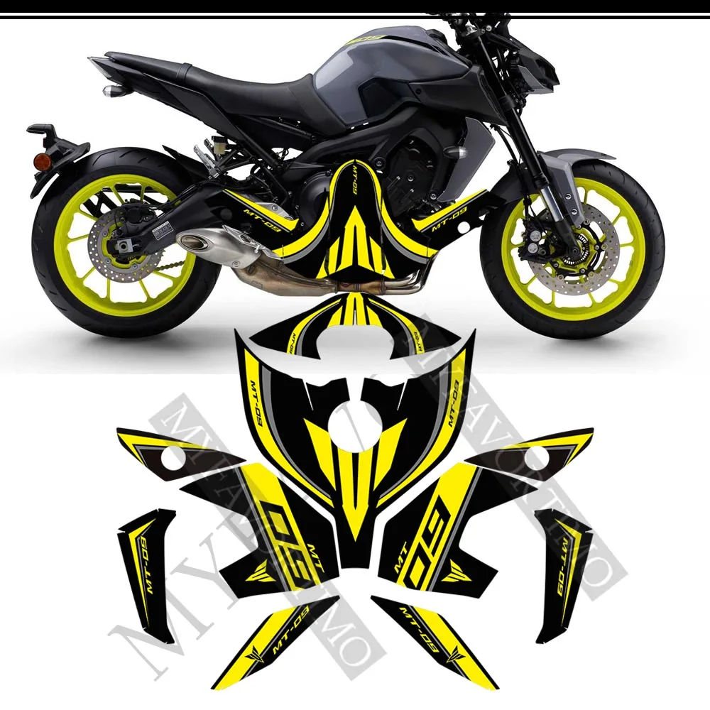 For Yamaha MT09 MT FZ 09 Stickers Tank Pad Protector Fairing Motorcycle Knee Decal Fender Windshield 2016 2017 2018 2019 2020