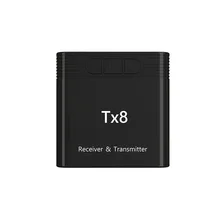 TX8 RX TX 2 в 1 Bluetooth 5,0 беспроводной передатчик приемник адаптер стерео Бас автомобильный комплект музыка для наушников динамик аудио