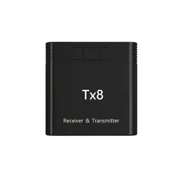 Новый TX8 RX TX 2 в 1 Bluetooth 5,0 беспроводной передатчик приемник адаптер стерео Бас автомобильный комплект музыка для наушников динамик аудио