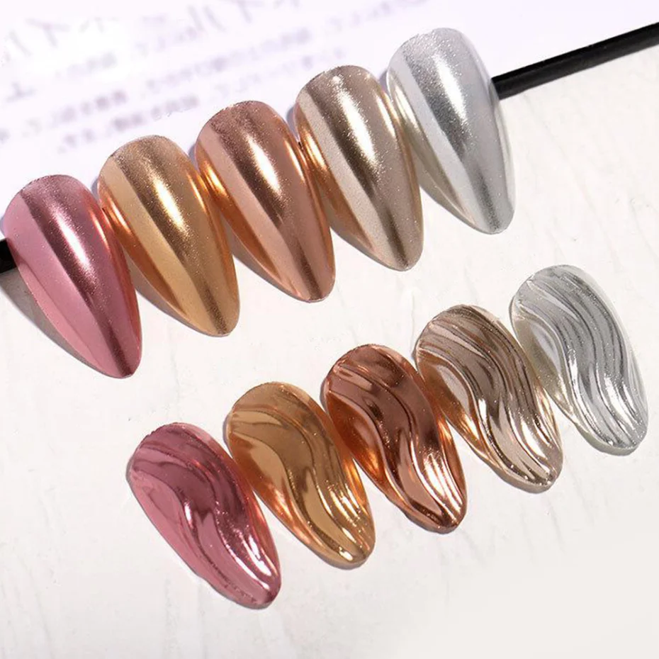 4 or 6 Colors Metallic Nails Chrome Solid Magic Mirror Powder Rose Gold Pink Glitter Nail Art Gel Polishing Pigments LA1933-1 nail powder nail glitter nail pigment nail decoration nail decorations