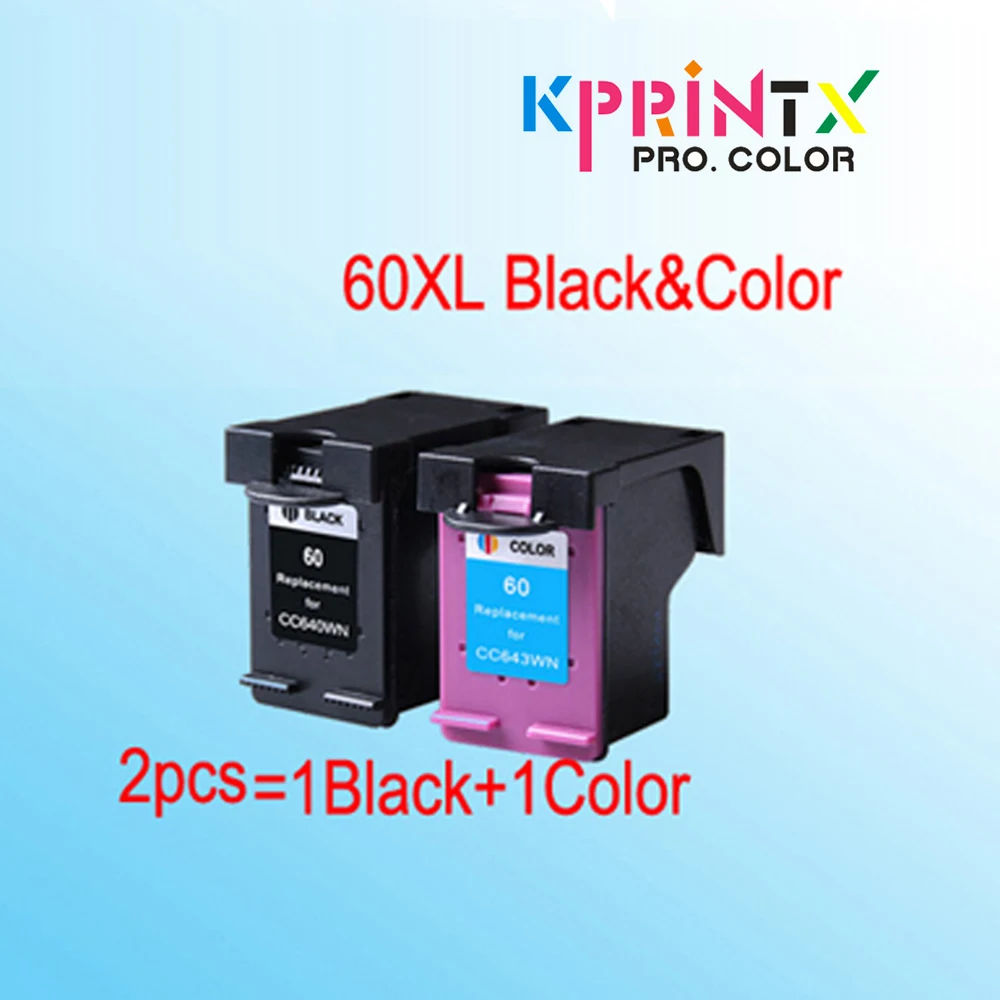 Картриджи с чернилами совместимые hp60 Deskjet 4400 F4440 F4480 F4435 4500 F4580 5500 D5560 D110a F2430 ENVY 120 2