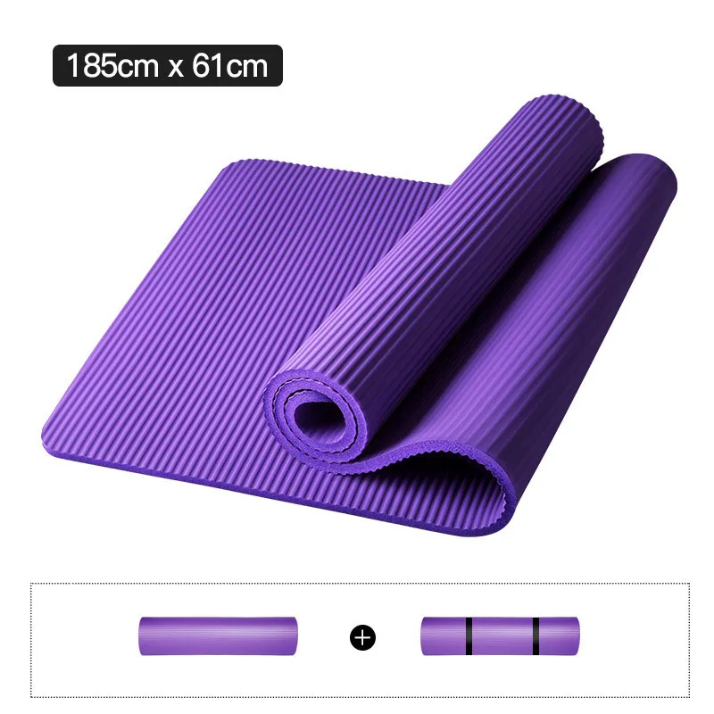 Esterilla gruesa de alta densidad para hacer ejercicio, colchoneta de Yoga  de 10mm, NBR, para gimnasia, Pilates, antideslizante, 200x80CM - AliExpress
