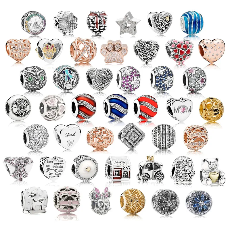 

Honey Bee Santa House Sparkling Stars Charm 925 Silver Bead Fit Original Pandora Bracelet Necklace for Women DIY Chrismas Gift