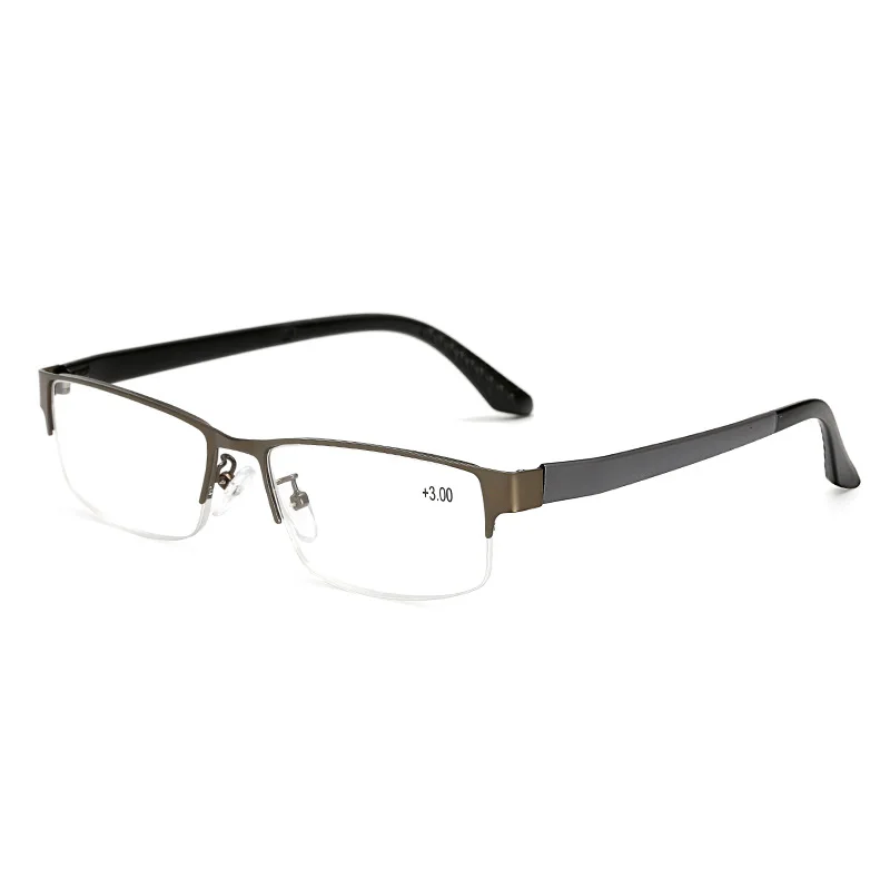 Синяя пленка, очки для чтения из смолы, мужские и женские, металлическая оправа, очки для дальнозоркости+ 1,0 1.52.02.5 3,0 3,5 4,0 диоптрий Z288