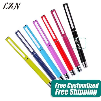 

LZN 30pcs a Lot High Quality Luxury Red Gel Pens Charming Metal Pen Free Customlized Lover Name/Date/Text as Wedding Gifts