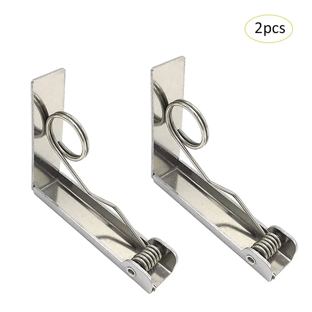 2PCS Stainless Steel Tablecloth Clip High-Strength Thick Elastic Large-Diameter Clamps 6CM For Outdoor And Indoor - Цвет: Silver