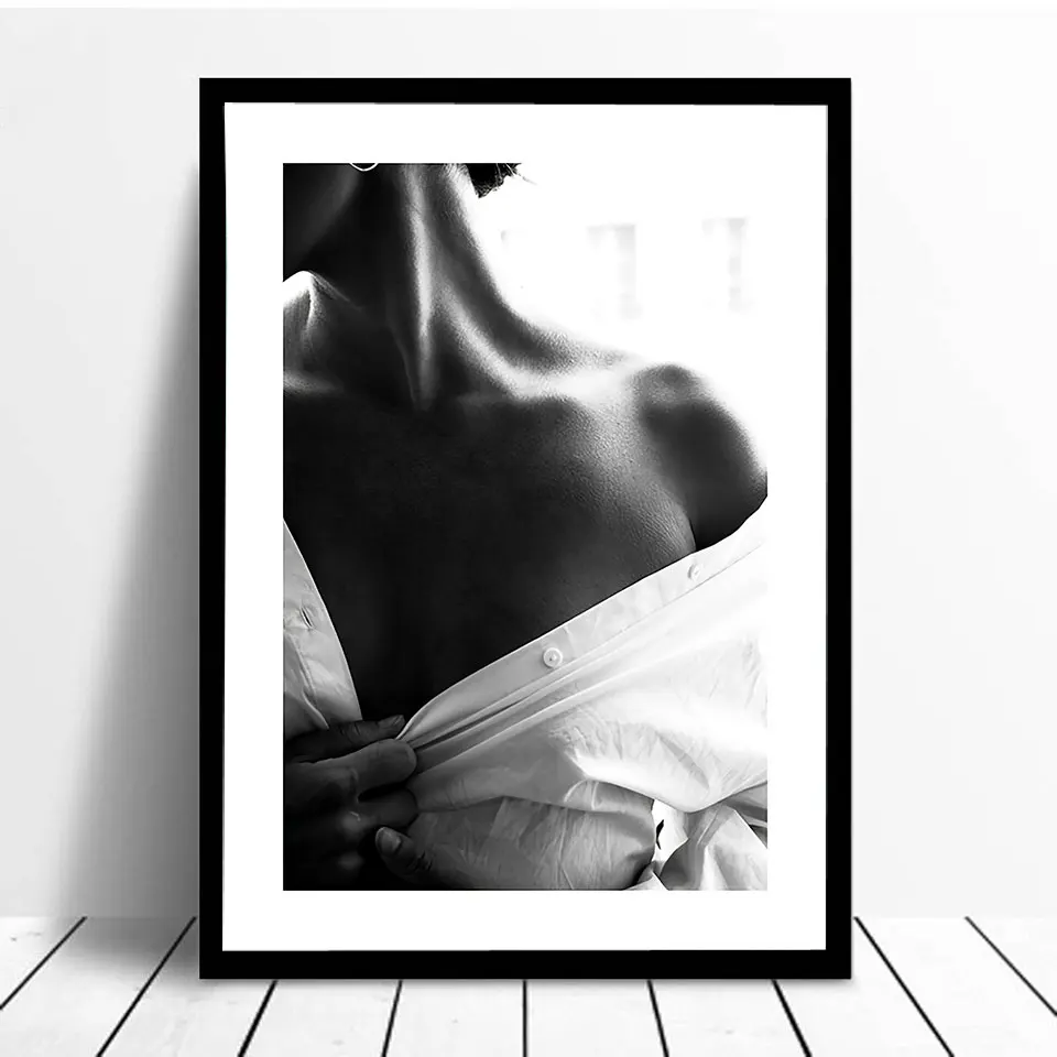 Женские постеры на плечо принты модный постер Северная Настенная картина черный белый холст картины на стену в стиле модерн для гостиной