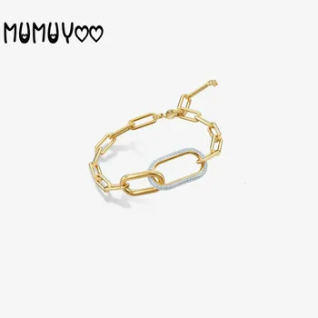

2020 new high quality SWA1:1 charm fashion industrial wind cold wind simple interlocking chain bracelet bracelet female