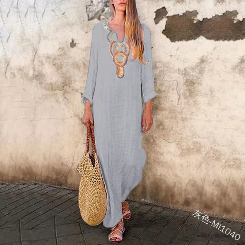 Bikini Cover Up Beach Tunic Wear Sarongs For Women Women's Swimsuits Dress On Swimsuit Woman Loose Cotton Neck Split