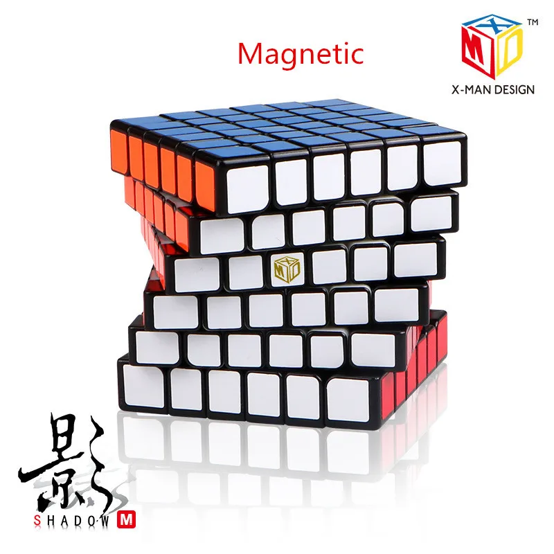 QiYi XMD Shadow M Магнитный магический куб 6x6x6 Cubo Magico, профессиональный скоростной куб, головоломка, антистрессовые игрушки для детей - Цвет: Black